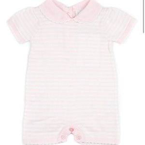 RACHEL RILEY Pink Stripe Knit Romper